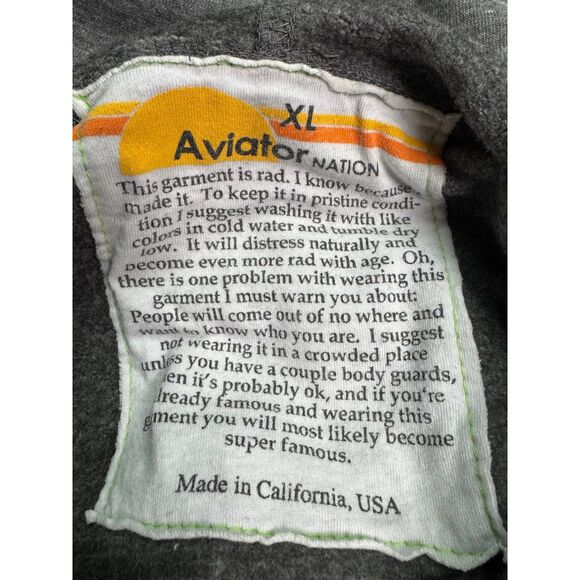 Aviator Nation Gray Hoodie with Multicolor Logo - Picture 13 of 14